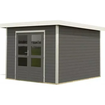 Zahradní stavba KARIBU HOLZTECHNIK hybridní domek KARIBU PLUTO B (97894) terragrau / bílý LG4047