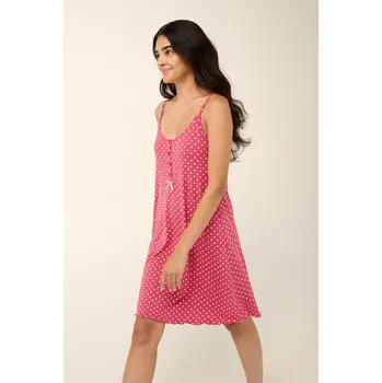 Dámská noční košile Vamp Letní noční košile na ramínka s puntíky 22075