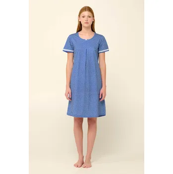 Dámské noční prádlo Vamp Bavlněná letní noční košile se záhyby 22215