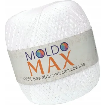 Příze Háčkovací Příze Moldo Max bílý bavlněný 100 g 565 m