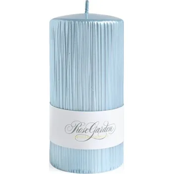 Svíčka Świeca ROSE GARDEN walec mały 7x10cm parafinowa błękitna