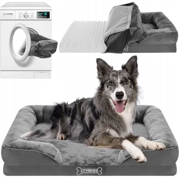 Pelíšek pro psa Lovedog ortopedické pelíšek pro psy šedé 90 cm x 60 cm