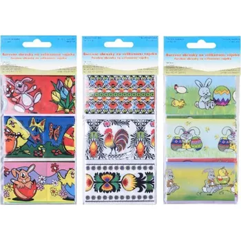 Velikonoční dekorace Košilky na vajíčka smršťovací 6ks se vzory mix