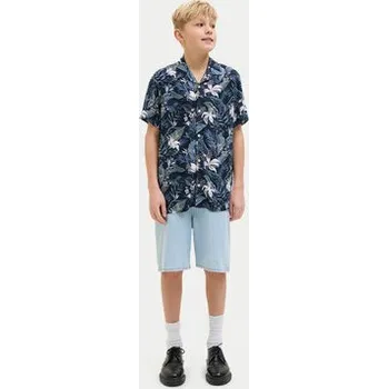 Oblečení a móda Jack & Jones Košile Jeff Tropical 12269119 Tmavomodrá Relaxed Fit 176