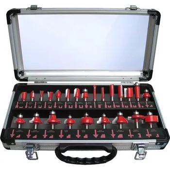 Příslušenství k frézce Extol Premium 44039 Frézy tvarové do dřeva, s SK plátky, sada 24ks