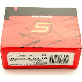 Nýt Nýt trhací AL/St 4,9x16 PH 75 ks EN ISO 15977
