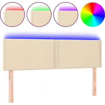 LED Záhlaví postele 144x78 cm krémové
