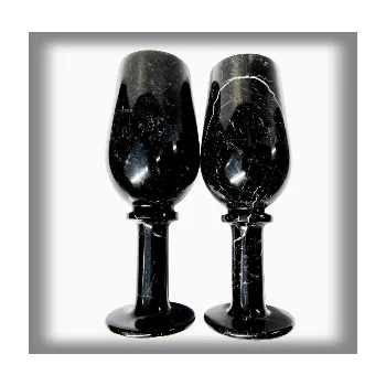 Onyxo Sada 2 ks pohárků Black onyx 7,5 x 20 cm