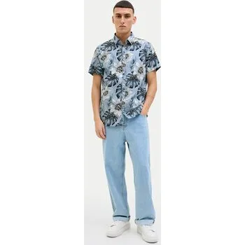 Pánská košile Jack & Jones Košile Hawaii 12269137 Světle modrá Comfort Fit M