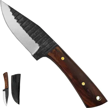 kapesní nůž PAK Pevný kovaný nůž "ROSEWOOD CREST" s pouzdrem