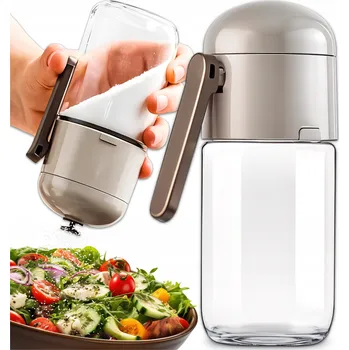 Dóza na potraviny SKLENĚNÁ KUCHYŇSKÁ NÁDOBA NA KOŘENÍ + DÁVKOVAČ 2V1