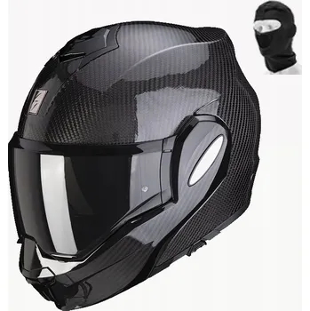 Helma na motorku Vyklápěcí helma Scorpion Exo-Tech Carbon černá lesklá XL ECE R22-06