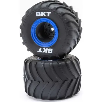 RC vybavení 1:18 Losi Mini LMT 4WD: Losi kolo s pneu MT, beadlock modrý (2 ks)