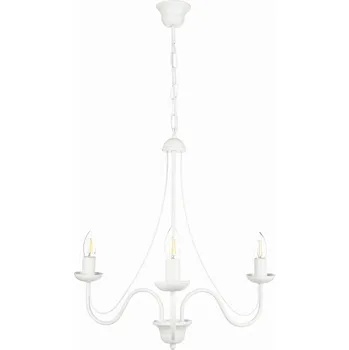 Stropní svítidlo lustr svícnový tříramenný bílý Baron