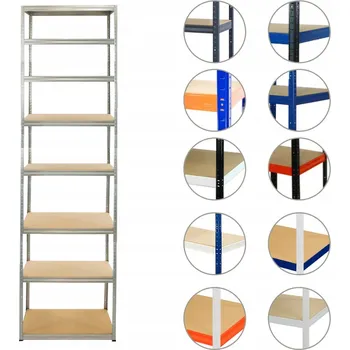 Dílenský regál Kovový regál pozink skladový regál do garáže HELIOS 270X100X30 8 polic nosnost 175 kg/police