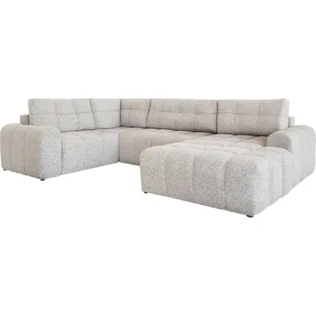 Pohovka Béžová rozkládací modulární rohová pohovka s úložným prostorem (levý roh) Lulu – Miuform ID_1735096