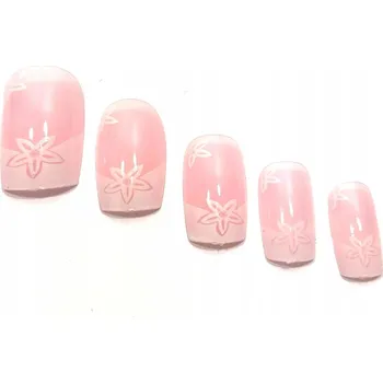 TIPSY UMĚLÉ NEHTY MANIKÚRA PINK FRENCH 20ks + LEPIDLO DÁREK