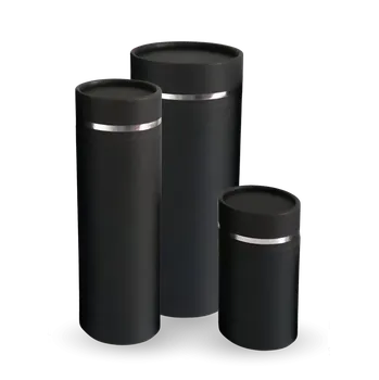 Smuteční dekorace Rozptylový tubus - Černý se stříbrným proužkem 0,5l