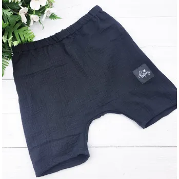 Dívčí kraťasy Kulišárny Basic mušelínové kraťasy BLACK VELIKOST: 92