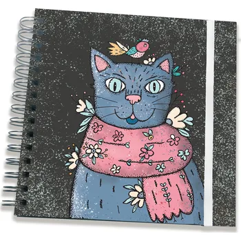 Zákresník - modrá kočka na černé