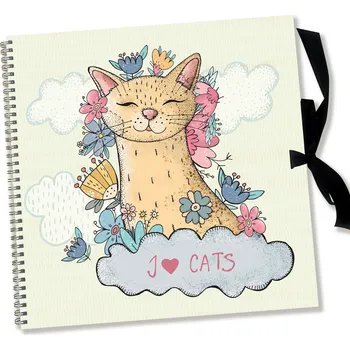 Skicák - rezavá kočka mezi květy