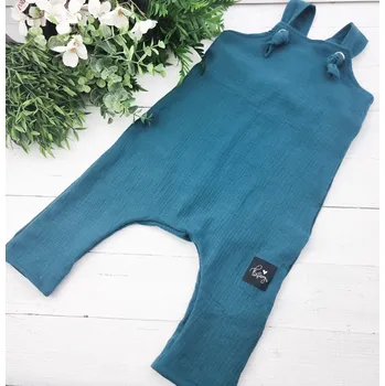 Kulišárny Laclové kalhoty mušelín SMARAGD VELIKOST: 68