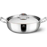 Nízký kastrol CON CUORE 28 cm, stříbrná, měď, Ruffoni