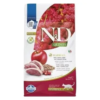 Krmivo pro kočku N&D Quinoa CAT Hairball Duck & Cranberry 300g