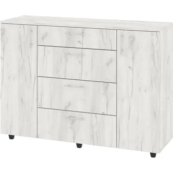 Komoda Max-i Komoda-2+4 "MILANA" Zvolte barvu:: dub kraft - bílý