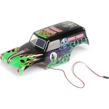 RC vybavení 1:18 Losi Mini LMT 4WD: Losi karosérie Grave Digger nabarvená