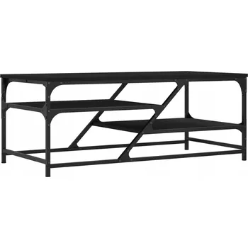 Konferenční stolek Konferenční stolek z dřevěného materiálu černý 100x49x40 cm