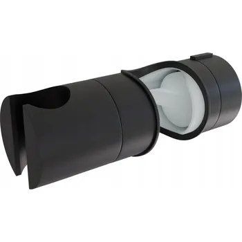 Sprchový držák Držák sluchátka sprchy na tyč, černý, nastavitelný