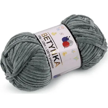 Příze Pletací žinylková příze Betynka 100 g, barva 8 (320) šedá
