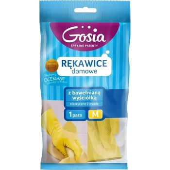 Rukavice Rukavice, Domácí rukavice Gosia s bavlněnou podšívkou M gumové