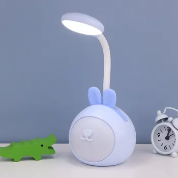 Lampička LED stolní lampa s nočním světlem - Zajíček modrý