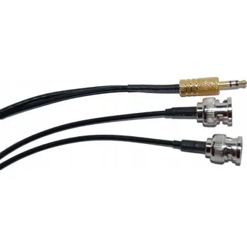 Audio kabel Anténní kabel PAV Kabel 2x BNC konektor / 3,5 mm stereo jack na RG174, 1 m