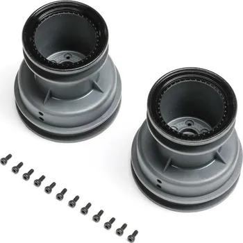 RC vybavení 1:18 Losi Mini LMT 4WD: Losi disk kola MT šedý, beadlock černý (2 ks)