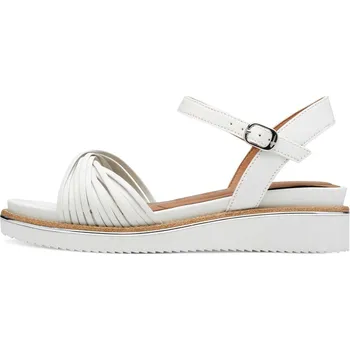 Dámské sandále Tamaris 1-28218-44-100 Dámské sandály na klínku bílé 41