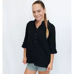 Kulišárny Dámská mušelínová polokošile BLACK VELIKOST: 48