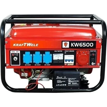 Elektrocentrála Benzínová elektrocentrála 4,5kVA, 380V s elektrickým starterem, KRAFTWELE KW6500 EL