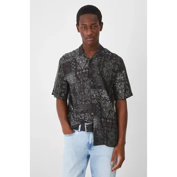 Pánská košile Košile s příměsí lnu Medicine RS25.KKM400 černá 99A, vel. L