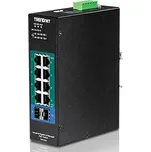 TRENDnet Průmyslový ethernet přepínač 1Gb, 10 portů (8x RJ45 + 2x SFP), 8x PoE+, spravovatelný L2 (TI-PG102i) - 21.22.1417
