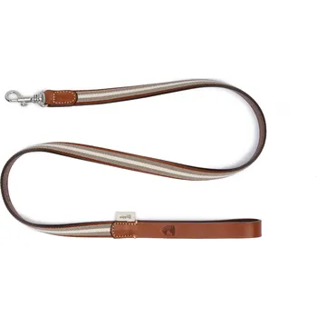 Vodítko pro psa Kožené Vodítko Buddys Baseball Grey