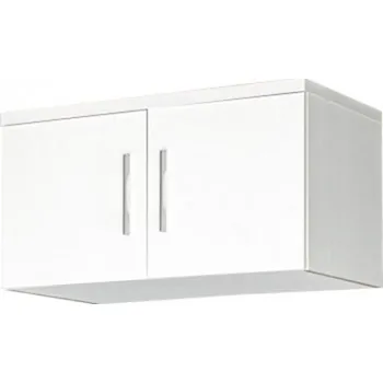 Šatní skříň Nástavec na skříň Panama PA46 BI, v bílém lesku, 90 x 48 x 52,5 cm