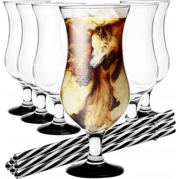 Sklenice Koktejlové Skleničky Glasmark Fiesta, bezbarvé, černé, 420 ml, 6 ks