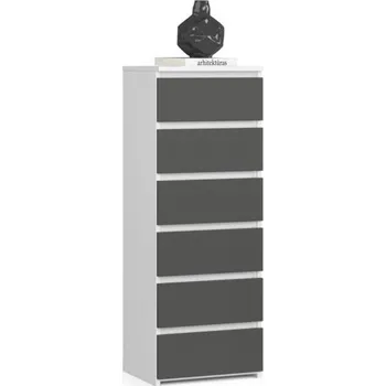 Komoda Komoda CL6 bílá / šedá