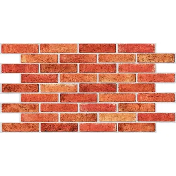 Obklad Obkladový panel 3D, PVC, 971 × 498 mm, červené cihly TP10023964
