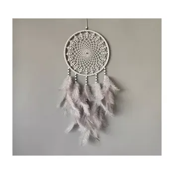 Lapač snů Lapač zlých snů světle šedý 24 x 65 cm č.1