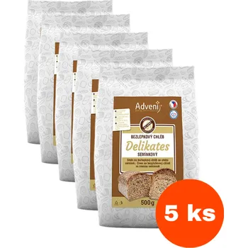Chlebová směs Adveni Medical Zvýhodněný balíček 5 ks Adveni Chléb bezlepkový Delikates se směsí semínek 500g