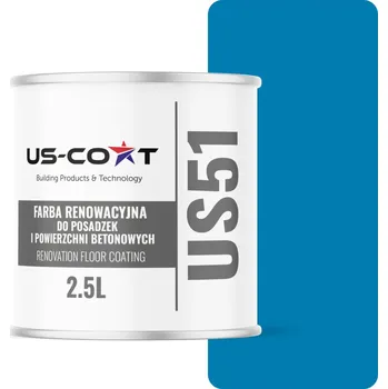 barva na zeď Barva barva US-Coat na betonu modrá RAL5015 mat 2,5 l